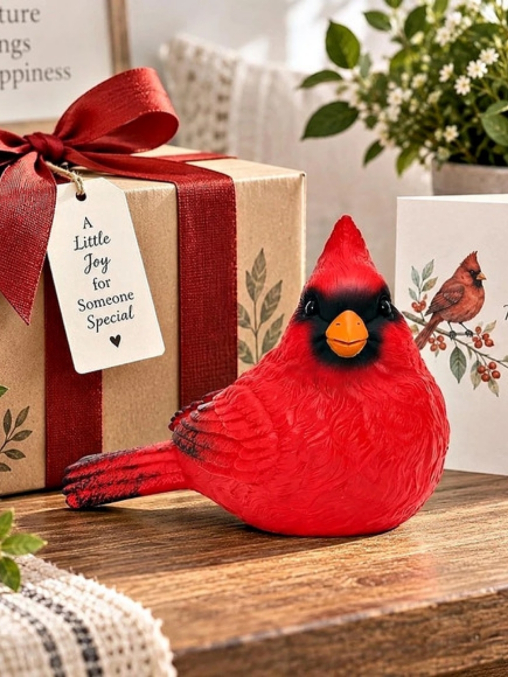 Amoiensis 8" Red Cardinal Figurine Memorial Gift